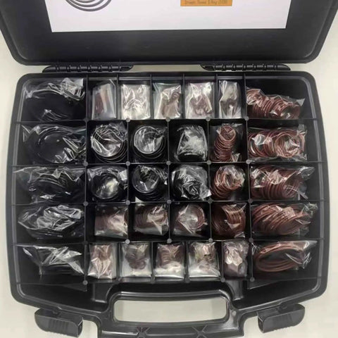 Heavy Duty Pro Grade O Ring Seal Kit For Hydraulic Systems With 570 Piece Set And 32 O Ring Sizes in storage case
