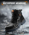 Steel Toe Waterproof Work Boots For Men, Tough As Nails, Puncture Proof, Oil And Slip Resistant, EH Electrical Hazard Protection