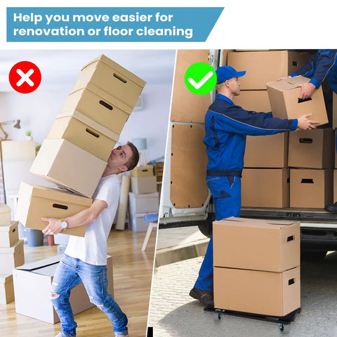 Heavy Duty Furniture Dollies 2 Pack With Ultra Smooth Rollers And Modular Linkable Build Moves Hefty Loads Without Breaking A Sweat during safe box transportation.