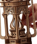 Hand assembling Dope Wooden Puzzle Lantern With LED Light for Adults and Teens, Vintage DIY Wood Assembly Kit, 145 Pieces