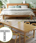 12 Piece T Shaped Mending Plates 3.1 By 3.1 Inch Stainless Steel Flat Corner Brackets for furniture repair, bed and table use