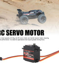 Premium Digital RC Servo Motor Equipped With Heavy Duty Metal Gears And Integrated Encoder Control System for 6.5kg load capacity.