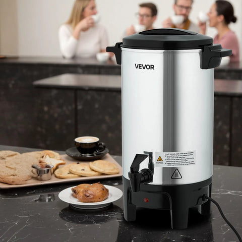 Big Batch Commercial Coffee Urn With Dripless Faucet 40 Cup 203 Oz Hot Beverage Dispenser 1090W Quick Brew Coffee Maker Automatic Temperature Control Perfect For Catering Parties Churches And Restaurants