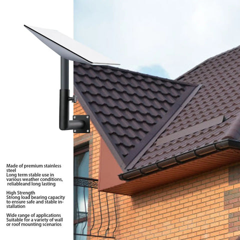 Beefy Heavy Duty Stainless Steel Satellite Internet Pole Mount Bracket For Roof Or Wall Install Black Antenna Support Kit