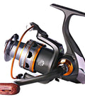 Smooth As Butter Spinning Fishing Reel With 11BB Bearing System And 5.2 To 1 Gear, collapsible handle, and aluminum spool