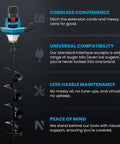Image showcasing the Beast 1200W Cordless Earth Auger With Reverse Function, highlighting features such as cordless convenience.