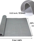 Commercial Drainage Mat 3x10 Ft 0.22 Inch Thick Grippy Non Slip PVC Floor Rug For Restaurant Kitchen Bar Patio Bathroom Wet Areas
