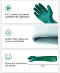 Top Shelf Pvc Chemical Resistant Work Gloves Waterproof Reusable Heavy Duty Grip Solvent Proof Industrial Rated 26 inch protection.