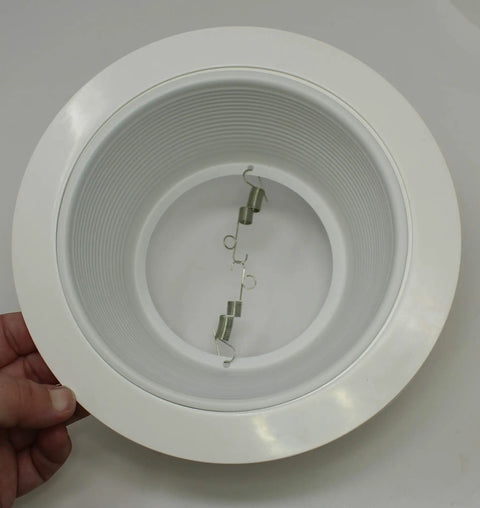 Five Pack White Trim Ring For Six Inch Recessed Lights No Fuss Easy Install Oversized Hole Cover Covers Gaps From Mis Cuts And Torn Drywall