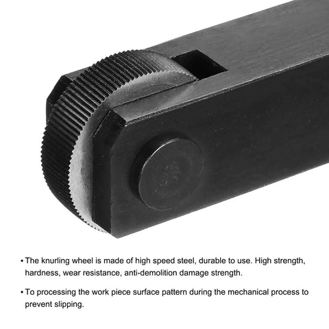 Close-up of Two Pack Knurling Wheel Kit 28x8x8mm With 0.8mm Pitch Straight Linear Knurl Wheels, high speed steel, for precise knurling