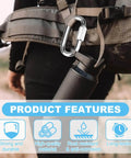 10 Pack 1.5 Inch 304 Stainless Steel Quick Links Locking Carabiner Chain Repair Links attached to backpack outdoors