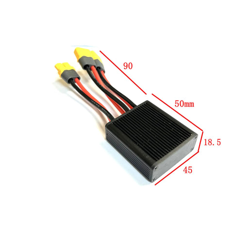 Dual Battery Discharge Converter for 36V 48V 500W E-Bike, Twin Battery Pack Switch Balancer, IP65 waterproof, aluminum alloy