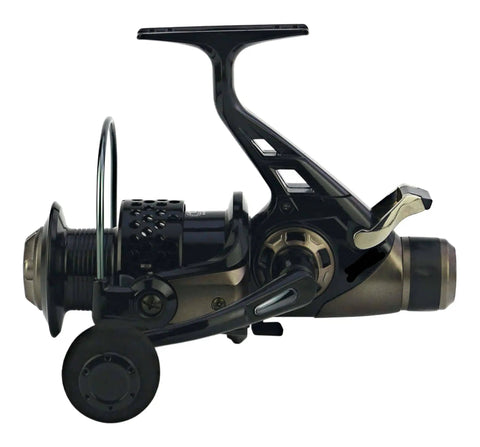Heavy Duty Bait Runner Spinning Reel 6000 Series With Dual Drag System For River And Surf Fishing Automatic Front To Rear Drag Switch