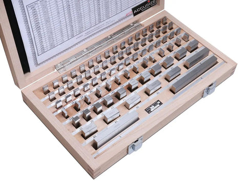Must-Have Pro Grade 81-Piece Steel Gauge Block Set With Grade B Accuracy, Corrosion-Resistant Precision Gauge Block Kit Including Manufacturer Certificate, Calibrated For 68 Degrees F (20 C), P900-S581