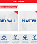 Image showing drywall and plaster substrates for Heavy Duty Drywall Anchor Kit With 80 Hollow Wall Anchors And 60 Screws.