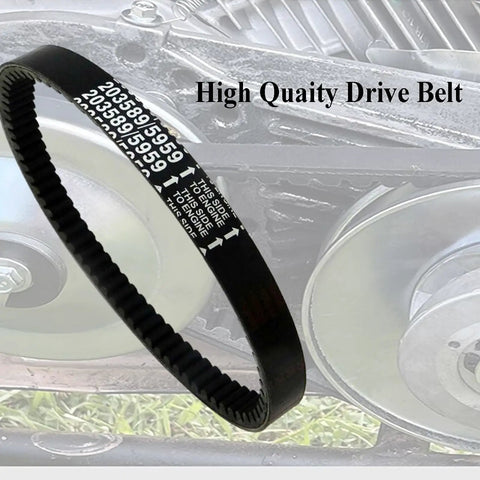 Go Kart Drive Belt For Coleman KT196 30 Series Torque Converter 196cc Engines, shown near engine components