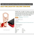 Marine Grade Copper Wire Lugs Kit For 6 AWG To 5/16 Inch Ring Terminals Includes 10 Pieces with heat shrink tubing