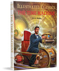 The Time Machine By HG Wells Abridged Novel Featuring Sleek Illustrations And Practical Reading Comprehension Questions Built As A Slam Dunk Study Companion For Everyday Readers And Teachers book cover with character illustration, colorful design.