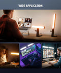 Bi Color Dual Monitor Light Bar With Stands For Home Office And Zoom Calls USB Powered LED Desk Lamp Dimmable By Remote Or Touch Perfect For Laptop Or PC Streaming Model L10 in various usage scenarios