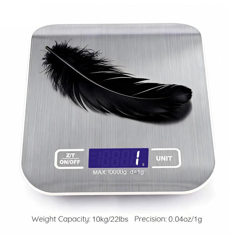 Type C Fast Charging Rechargeable Shipping Scale with feather on LCD display, 22 lb 10 kg capacity