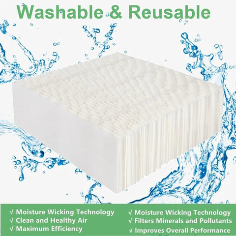 1043 Humidifier Wick Filter Replacement For Essick Air AirCare EP9 And EP9R Series, white mesh paper wick, water droplets
