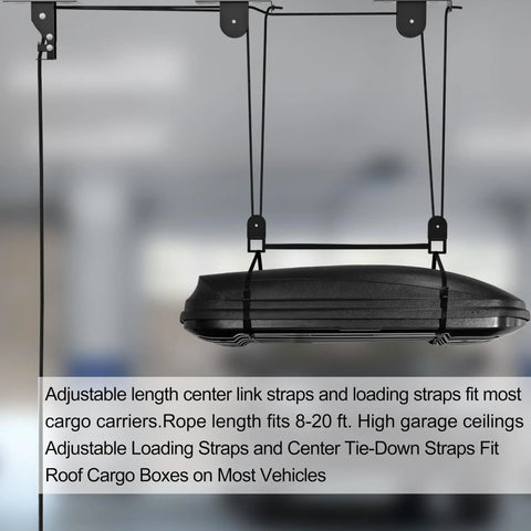 Upgrade Garage Ceiling Hoist System For Overhead Storage Beefed Up Heavy Duty Pulley Lift Holds Up To 150 Lbs Fits 10 To 18 Foot Ceilings