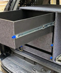 Beefy Heavy Duty 48 Inch Locking Drawer Slides 260 Lb Capacity Full Extension Side Mount Ball Bearing Rails in vehicle trunk