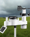 Totally All In One Wi Fi Weather Station With App And Seven Point Five Inch VA Display Solar Powered Outdoor Sensor Rain Gauge Indoor Outdoor Forecast Wind Speed Temperature Humidity Rainfall Moon Phases Dew Point Plus Six To Twelve Hour Forecasts, solar sensor