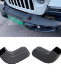 Front Bumper Tow Hook Covers For Jeep Wrangler JK JL And Gladiator JT Rugged Cushioned Grip Recovery Accessory Protect Tow Straps From Scratches And Scuffs 2 Pieces shown on vehicle and separately