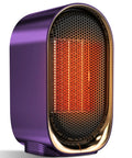Portable Mini Space Heater With 1000W Heating, 2 Speed Fan, purple design, ideal for small rooms, lightweight and easy to move