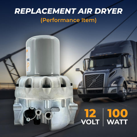Air Dryer System Saver 1200 Plus Replacement For Meritor S4324711010 And WABCO 4324711010 with truck in background