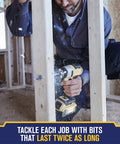 IRWIN SPEEDBOR spade wood drill bit 3/4in x 4in in use on wooden framing with cordless drill