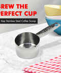 Stainless Steel Coffee Measurer Scoop 2 Tbsp Four Inch Tool For Perfect Brew Every Time Durable Travel Friendly Slim Handle