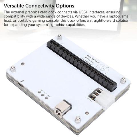 Game Changing Thunderbolt 4 Egpu Dock Enclosure Featuring Pcie X16 Slot for easy connection of graphics cards.