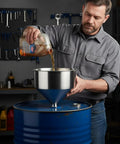 Heavy Duty 30L Stainless Steel Hopper Flows Liquids And Pastes Dang Smooth For No Fuss Commercial Filling Line Production With Killer Performance, pouring liquid into funnel.