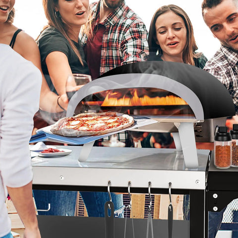 Movable Pizza Oven Table And Prep Cart For Outdoor Grills Fits Ooni Ninja Blackstone Bighorn Cuisinart And More