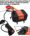 Zesuper 12V Electric Winch Control Box Solenoid Relay Kit For 8000-17000 Lb Winches with remote controller and connections.