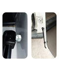 Four Pack 10mm Stainless Steel Ball Studs With M8 Thread And Half Inch Long Shank For Quick Easy Install On Universal Gas Lift Struts And Ball Joint End Fittings Hardware Silver installed on vehicle hood strut