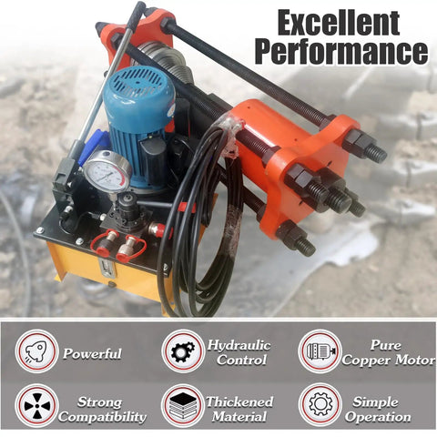 Intsunami 150 Ton Hydraulic Track Pin Press For Crawler Excavator Maintenance Heavy Duty Dismantling Machine shows a copper motor and control panel.