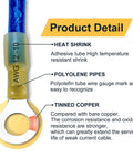 Ring terminal from 620 Piece Marine Grade Heat Shrink Wire Connector Kit For Marine Electrical Projects With Waterproof Butt Connectors Ring Fork Spade And Splice Terminals In Multiple Gauges And Colors For Easy Crimp Connections And DIY Wiring