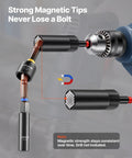 Beefy Magnetic Impact Nut Driver Set 80 Piece Kit With Metric And SAE Sizes featuring strong magnetic tips demonstration