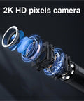 Slick Wireless WiFi Borescope Camera For Auto Shops And DIY Pros Features HD Imaging Lens showing HD lens components and assembly.