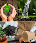 Biodegradable Seed Starter Pots 3.15 Inch Round Nursery Pots With Drainage Holes 50 Pack for indoor germination and seedling transplanting.