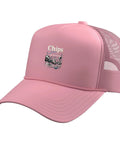 Stylish Pink Machinist Trucker Hat With CNC Vise Gauge Square Design Perfect Gift For Tool Enthusiasts Adjustable Mesh Back One Size Fits Most side view