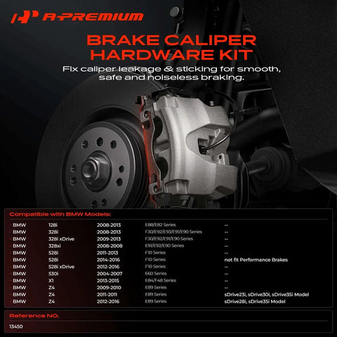 Top Tier Front Disc Brake Hardware Kit For BMW 328i 528i 530i X1 Z4 Models 2004-2016 Premium Replacement Parts To Keep Your Ride Stopping Smooth And Safe Without Breaking The Bank