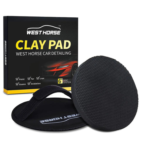 6 Inch Clay Pad For Auto Detailing With Velcro Backing Disc Compatible With DA Polisher Clay Bar Pad and packaging
