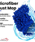 36 Inch Microfiber Dust Mop Head Replacement For Commercial Cleaning Large Washable Mop Head Durable Sweeper For Janitorial Supplies And Floors Blue With Looped Ends To Reduce Lint And Fraying For Pro Grade Performance