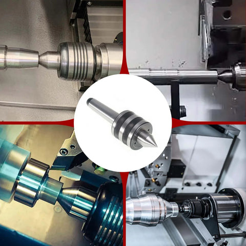 MT3 60 Degree Live Center For CNC Lathes And Manual Lathes High Speed Lathes Medium Duty Tailstock Center, various installation views