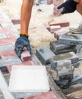 DIY Concrete Molds For Walkways And Patios Easy To Use Square Flagstone Paver Casting Mold in use creating pathway pavers