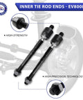 Inner tie rod ends part of 10 Piece Front Suspension Kit Beefed Up With Lower Ball Joints Sway Bar Tie Rod Bellows Replacement For Hyundai Elantra 2011 2016 And Veloster 2012 2017 Durable OEM Style Kit Fits Front End